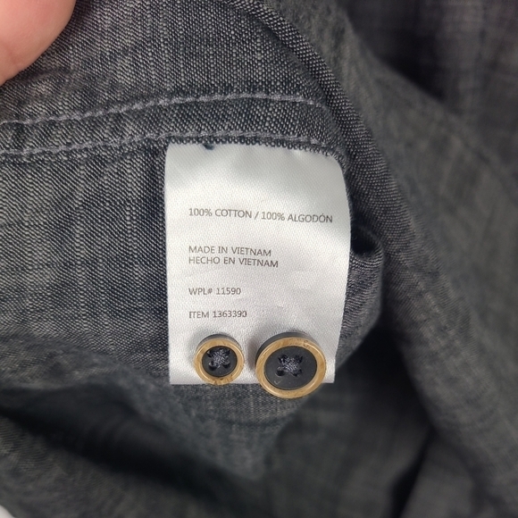 Weatherproof Vintage Long Sleeve Button Down Shirt Men’s Size XL Gray. EUC - Picture 6 of 6